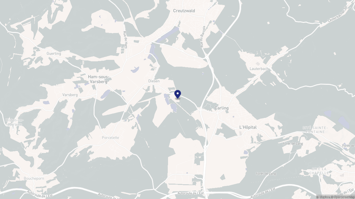 Aperçu cartographique de Diesen, centré sur la commune