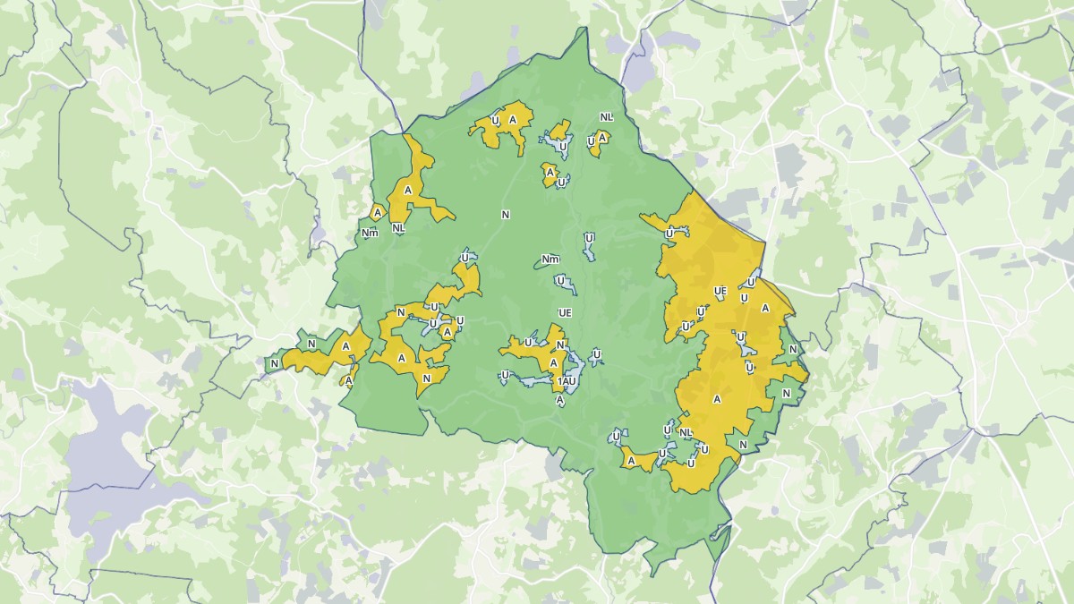 Aperçu cartographique de Alligny-en-Morvan, centré sur la commune