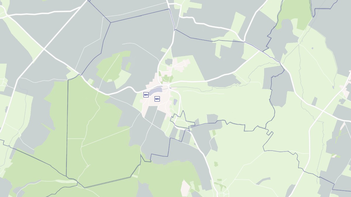 Aperçu cartographique de Arthel, centré sur la commune