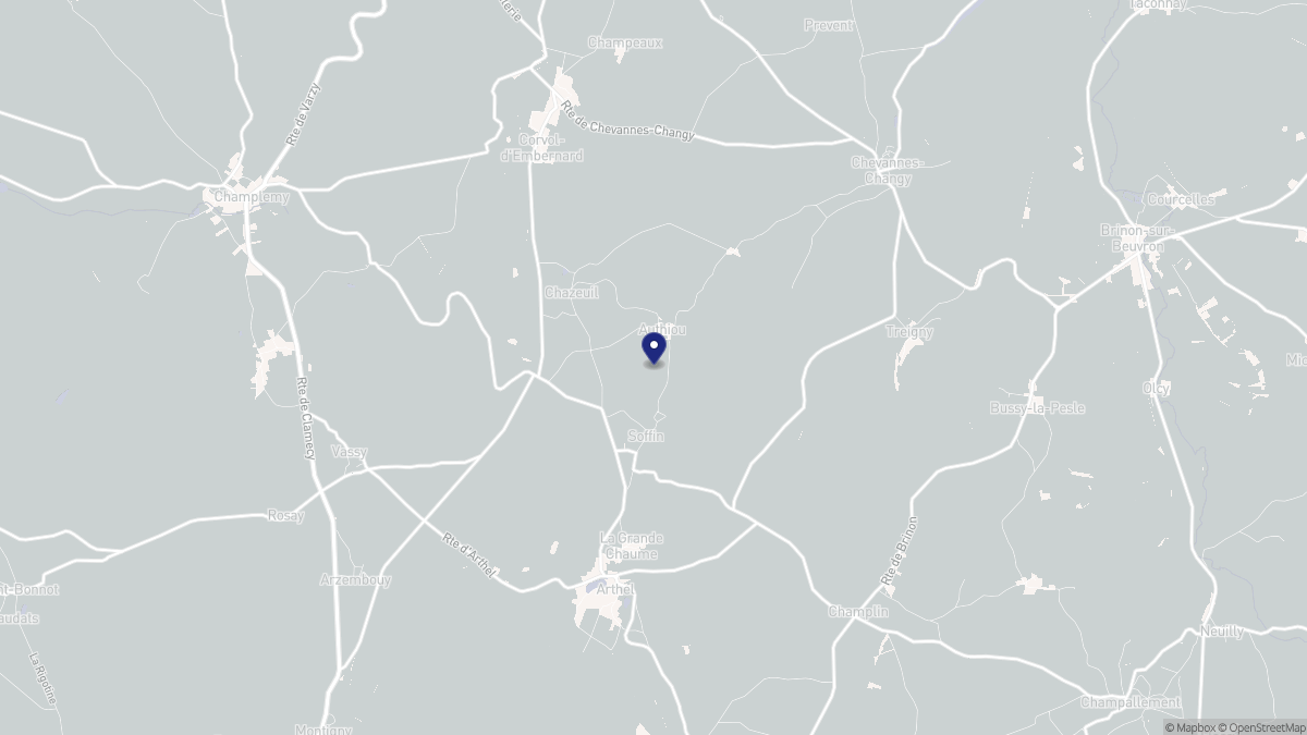 Aperçu cartographique de Authiou, centré sur la commune