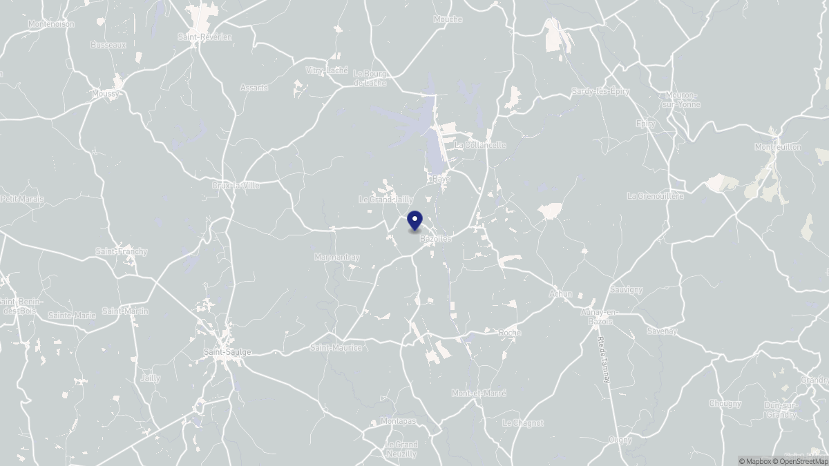 Aperçu cartographique de Bazolles, centré sur la commune