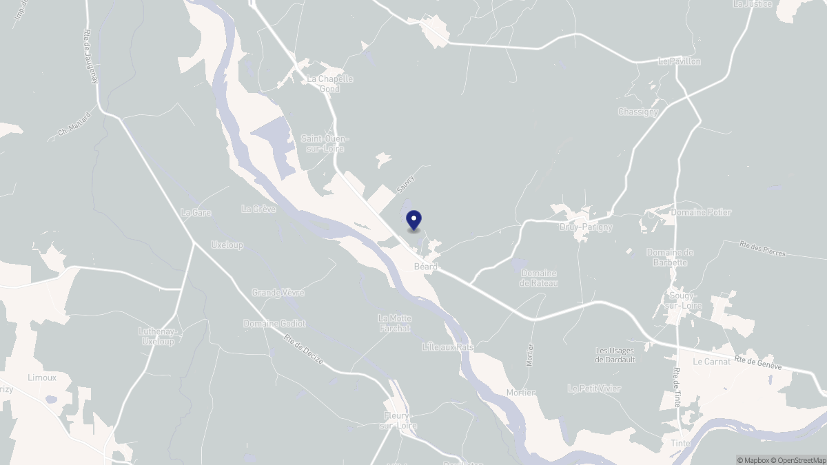 Aperçu cartographique de Béard, centré sur la commune