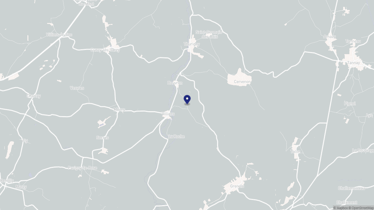 Aperçu cartographique de Beuvron, centré sur la commune