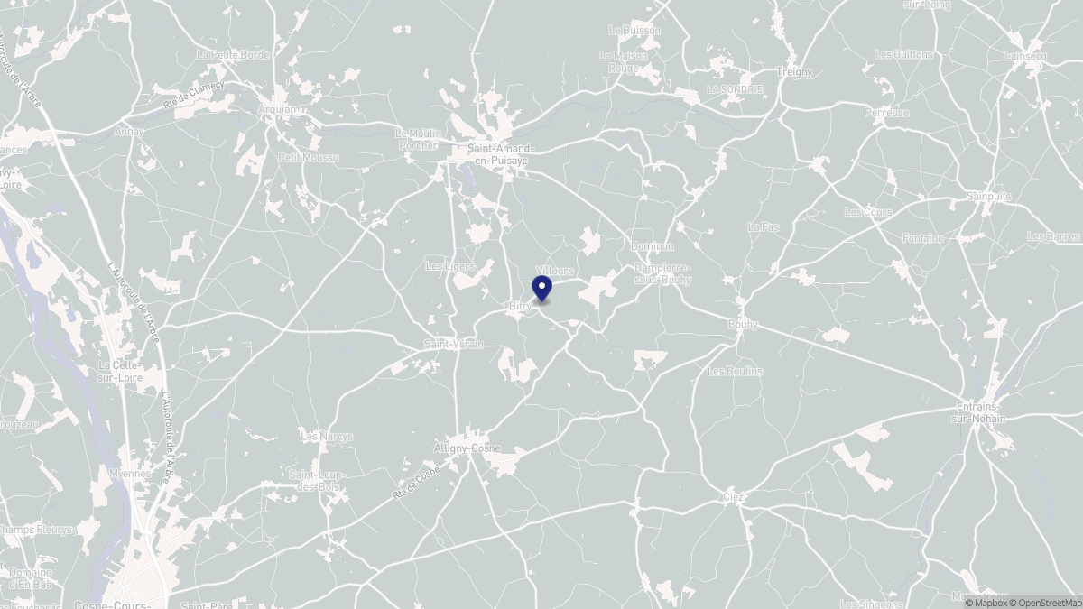 Aperçu cartographique de Bitry, centré sur la commune