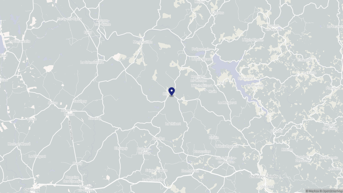 Aperçu cartographique de Blismes, centré sur la commune
