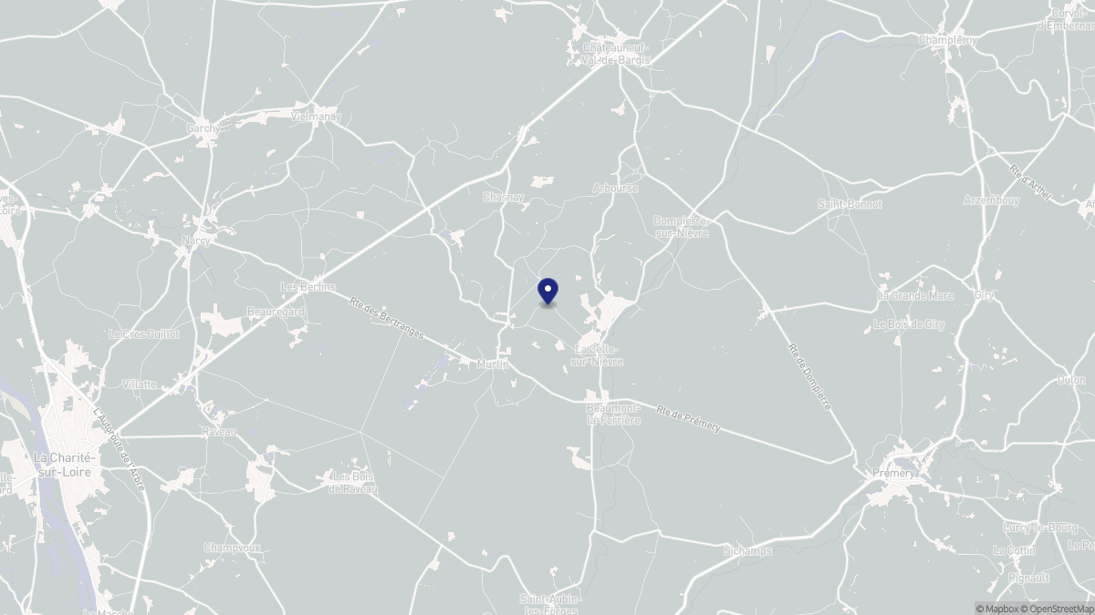 Aperçu cartographique de La Celle-sur-Nièvre, centré sur la commune