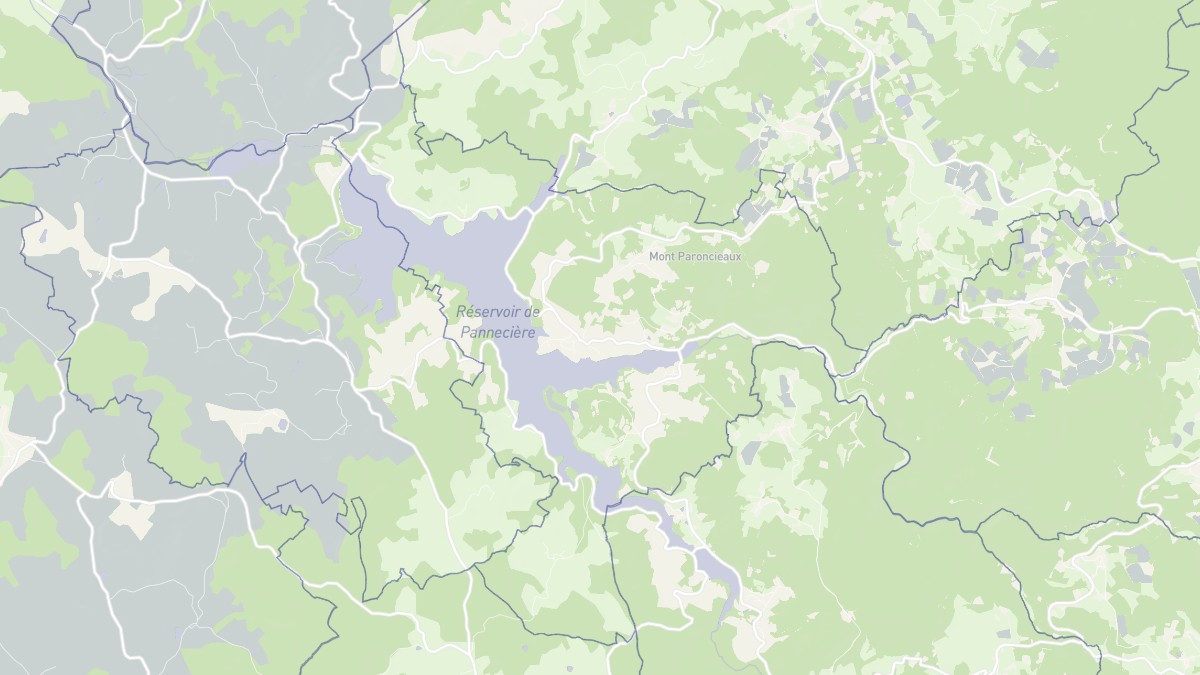 Aperçu cartographique de Chaumard, centré sur la commune