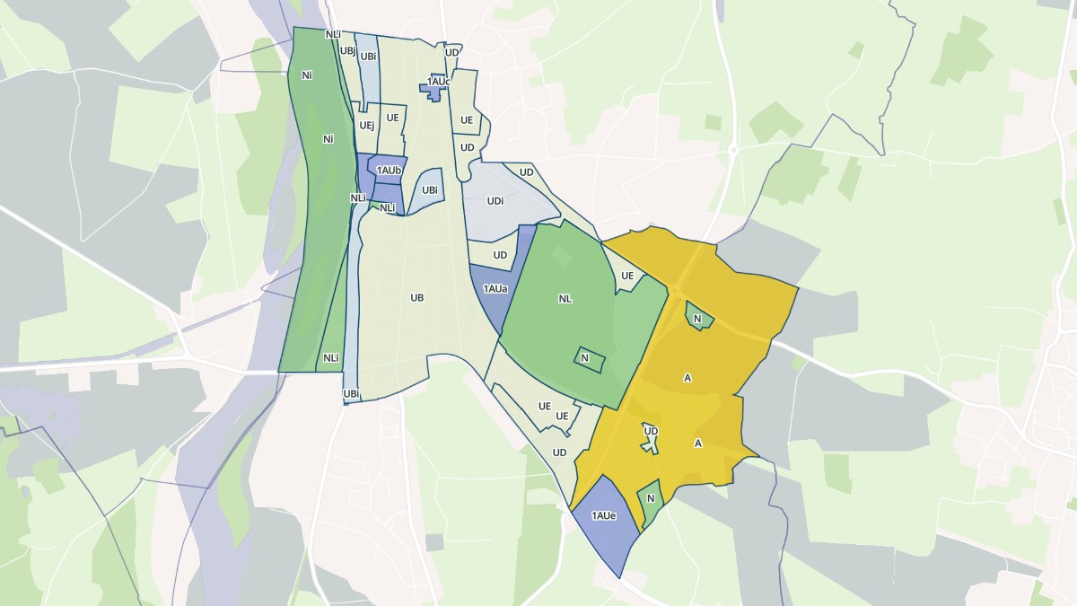 Aperçu cartographique de Fourchambault, centré sur la commune