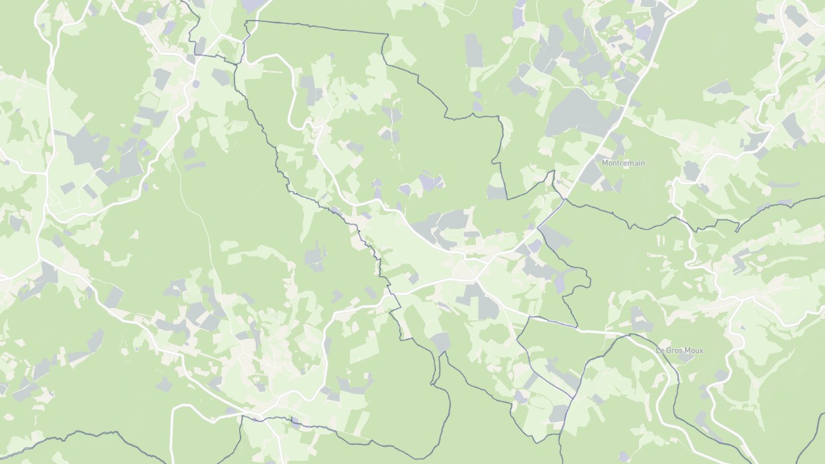 Aperçu cartographique de Gien-sur-Cure, centré sur la commune