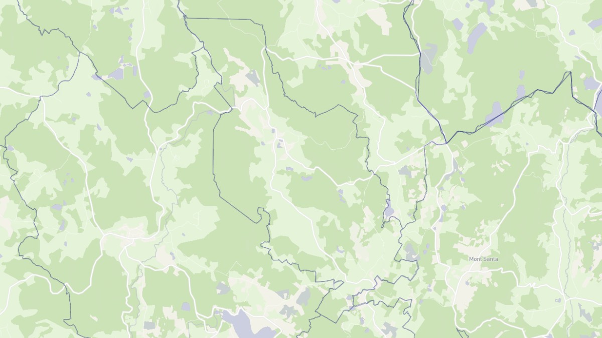 Aperçu cartographique de Gouloux, centré sur la commune