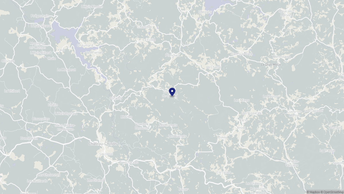 Aperçu cartographique de Lavault-de-Frétoy, centré sur la commune
