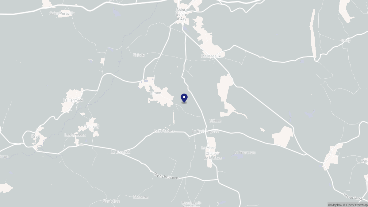 Aperçu cartographique de Limon, centré sur la commune
