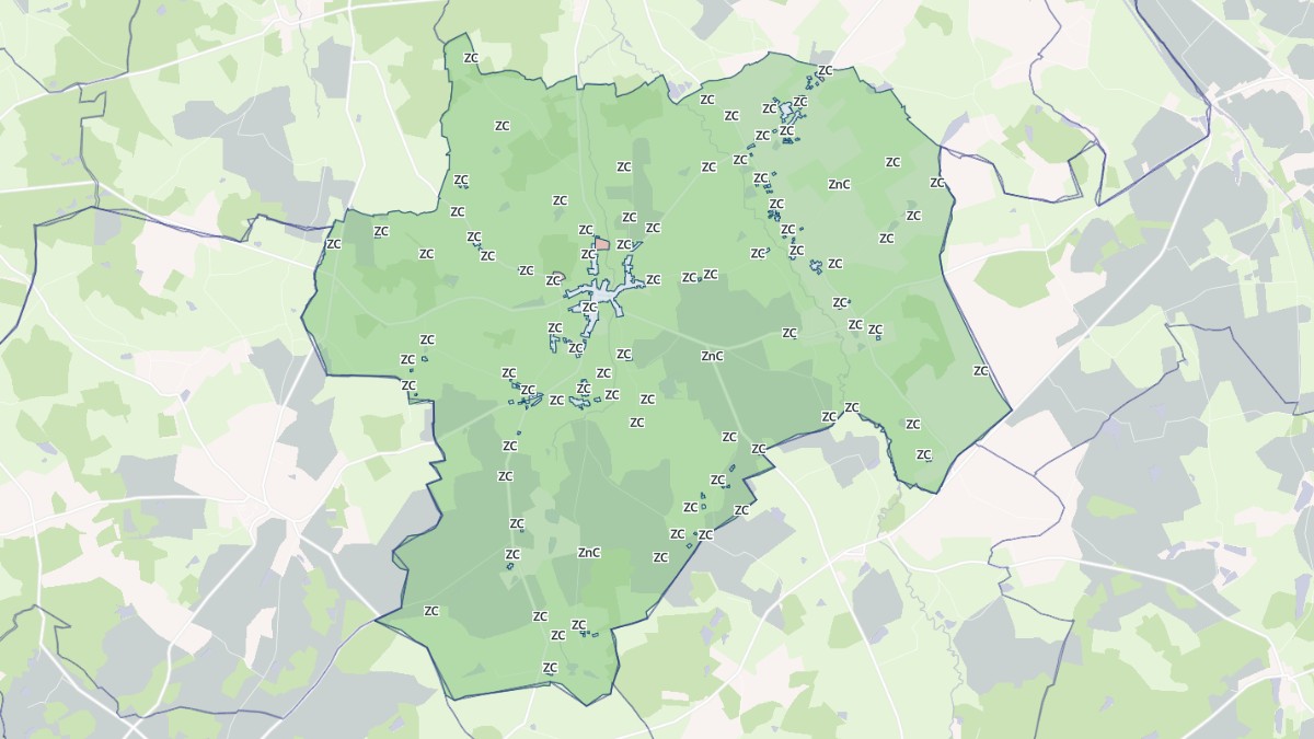 Aperçu cartographique de Lucenay-lès-Aix, centré sur la commune