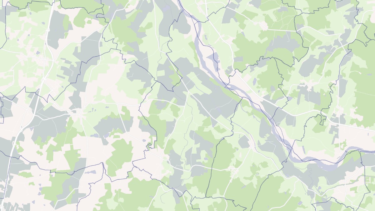 Aperçu cartographique de Luthenay-Uxeloup, centré sur la commune