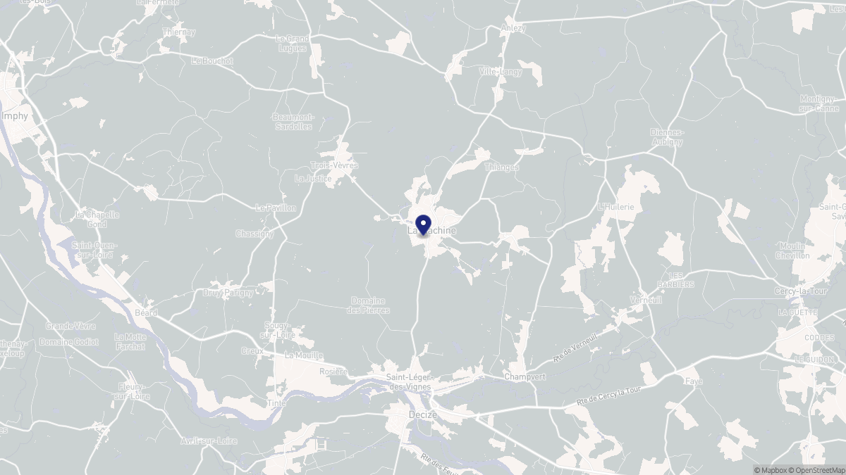Aperçu cartographique de La Machine, centré sur la commune