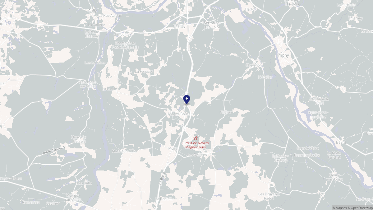 Aperçu cartographique de Magny-Cours, centré sur la commune