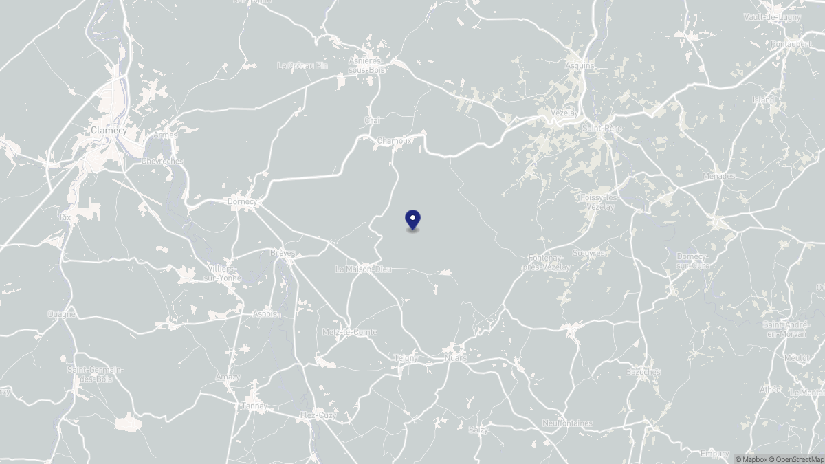 Aperçu cartographique de La Maison-Dieu, centré sur la commune