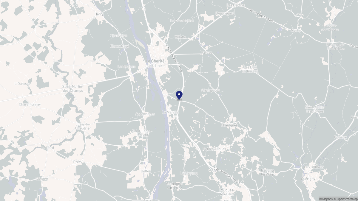 Aperçu cartographique de La Marche, centré sur la commune