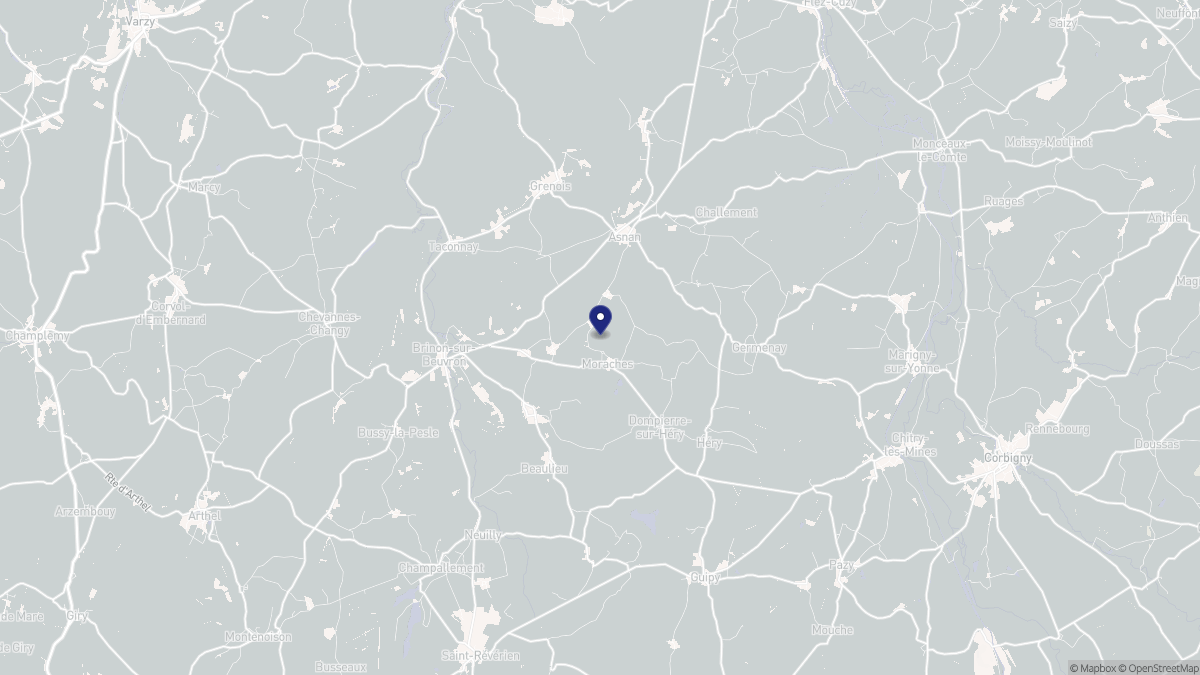 Aperçu cartographique de Moraches, centré sur la commune