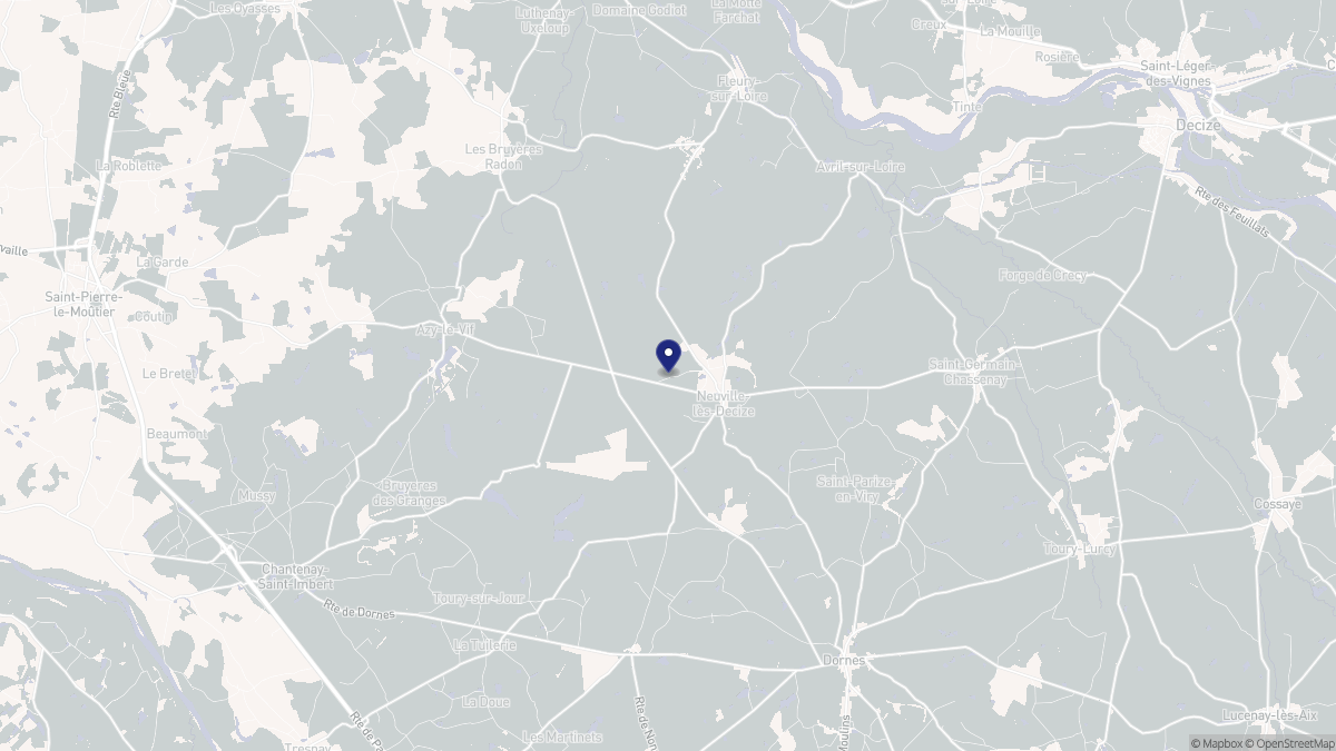 Aperçu cartographique de Neuville-lès-Decize, centré sur la commune