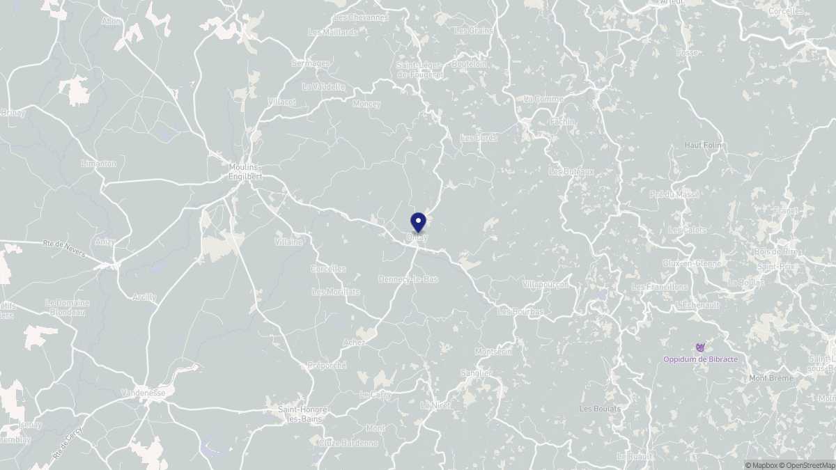Aperçu cartographique de Onlay, centré sur la commune