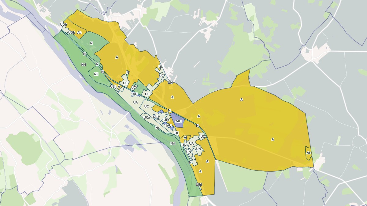 Aperçu cartographique de Pouilly-sur-Loire, centré sur la commune