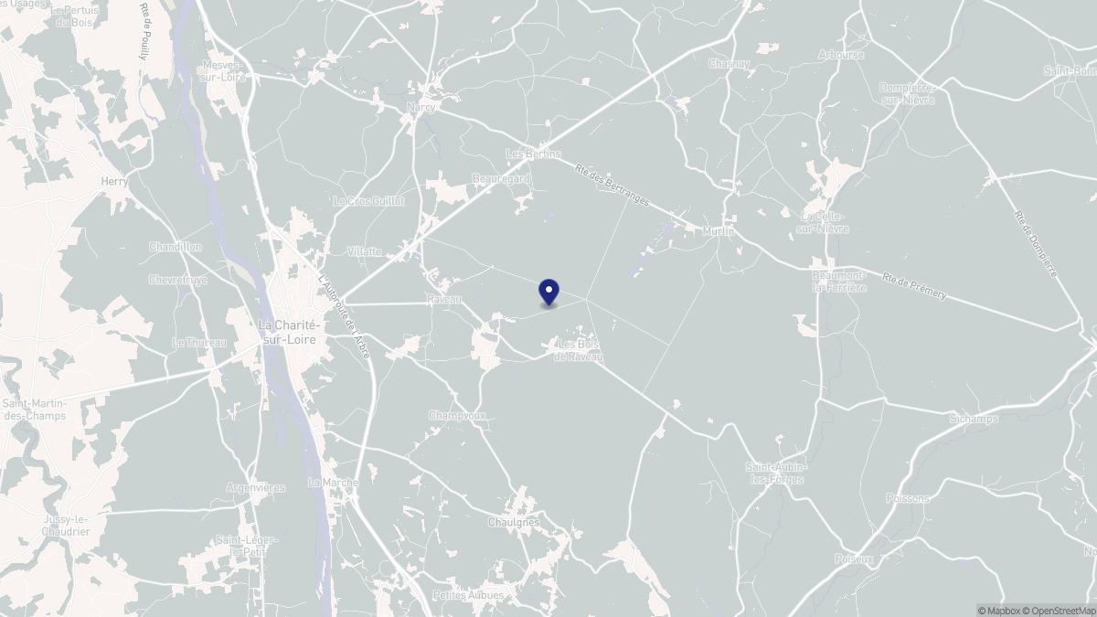 Aperçu cartographique de Raveau, centré sur la commune