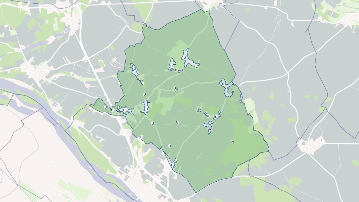 Aperçu cartographique de Saint-Andelain, centré sur la commune