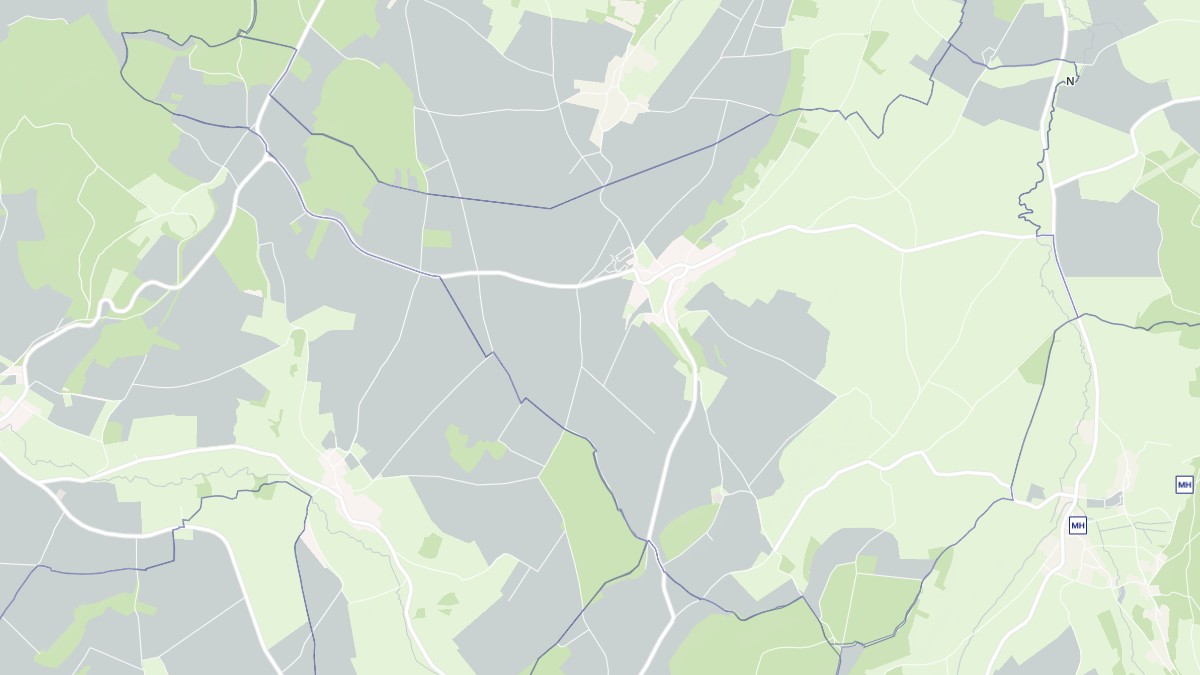 Aperçu cartographique de Saint-Aubin-des-Chaumes, centré sur la commune