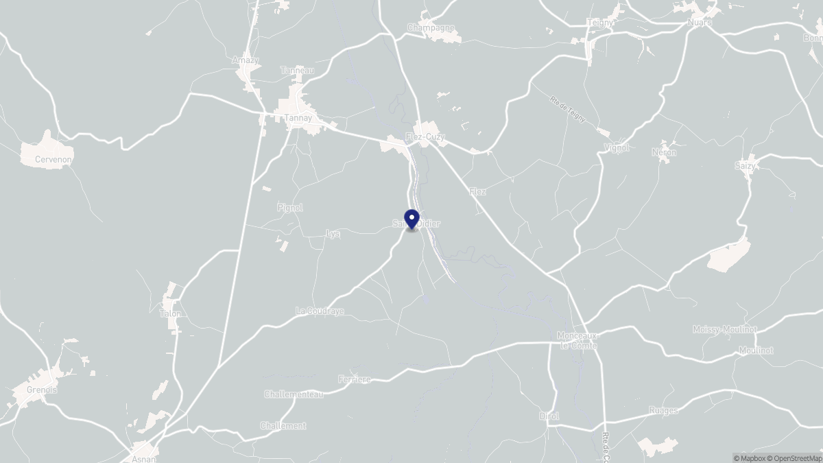Aperçu cartographique de Saint-Didier, centré sur la commune