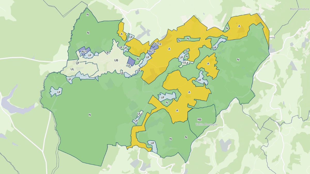 Aperçu cartographique de Saint-Honoré-les-Bains, centré sur la commune