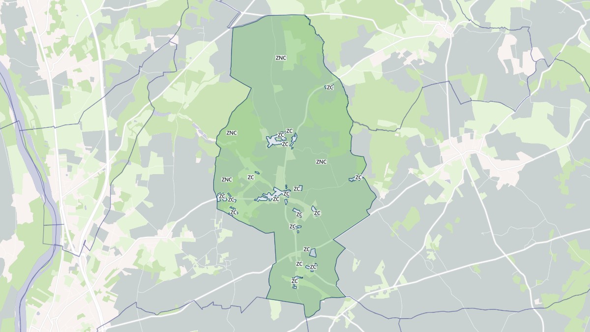Aperçu cartographique de Saint-Loup-des-Bois, centré sur la commune
