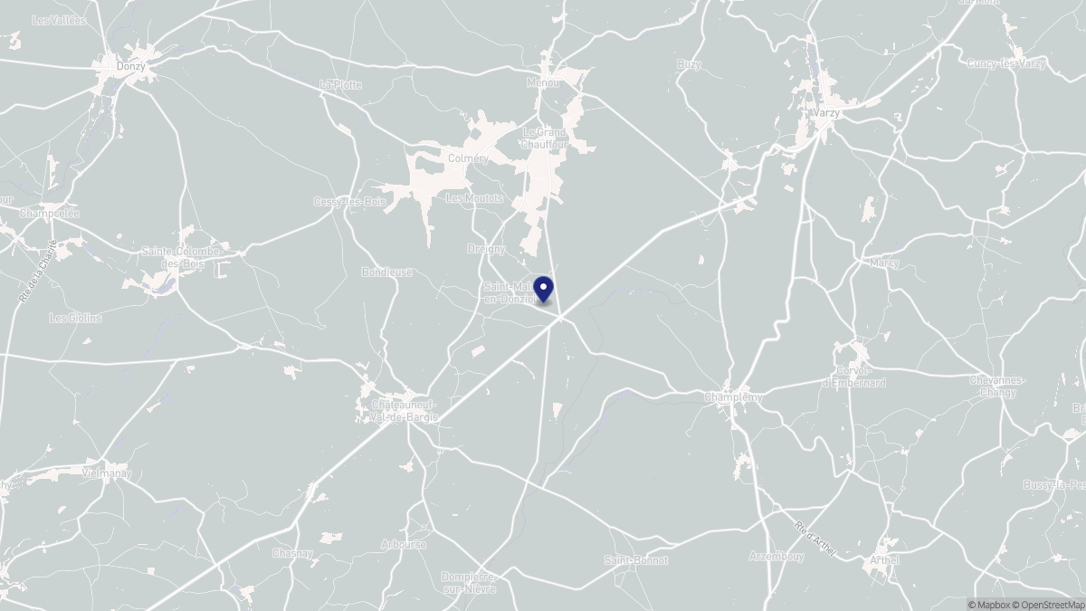 Aperçu cartographique de Saint-Malo-en-Donziois, centré sur la commune