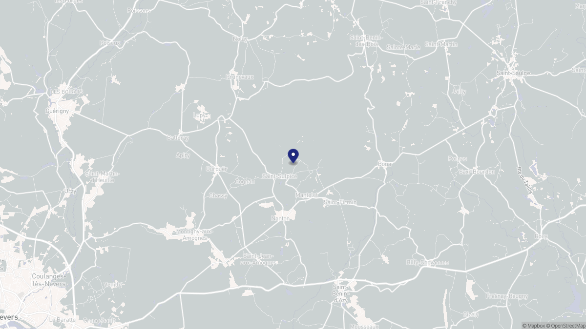 Aperçu cartographique de Saint-Sulpice, centré sur la commune