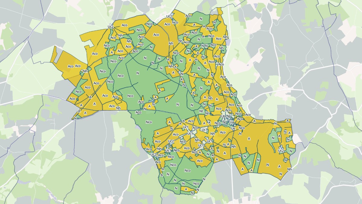 Aperçu cartographique de Saint-Vérain, centré sur la commune