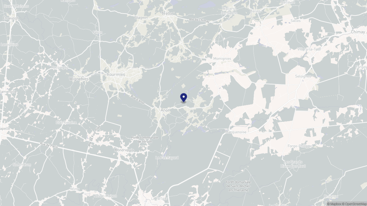 Aperçu cartographique de Anor, centré sur la commune