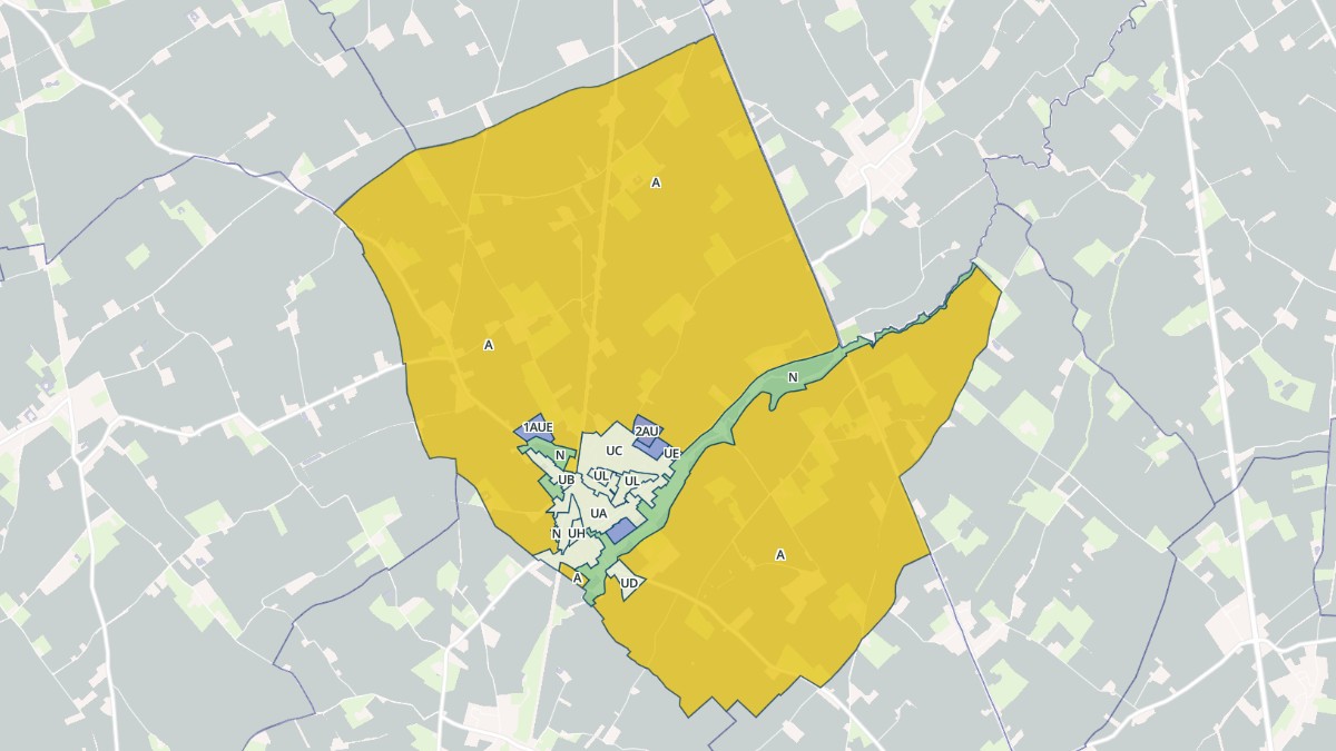 Aperçu cartographique de Arnèke, centré sur la commune