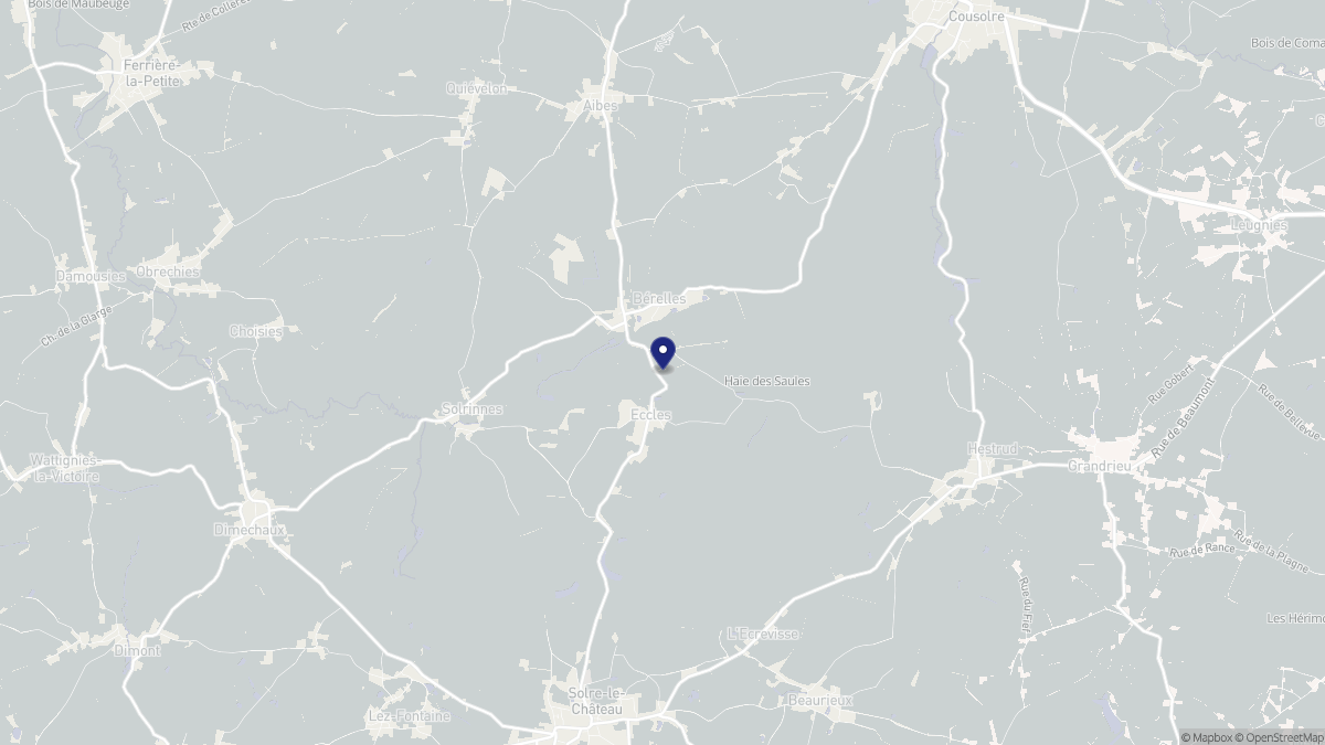Aperçu cartographique de Bérelles, centré sur la commune