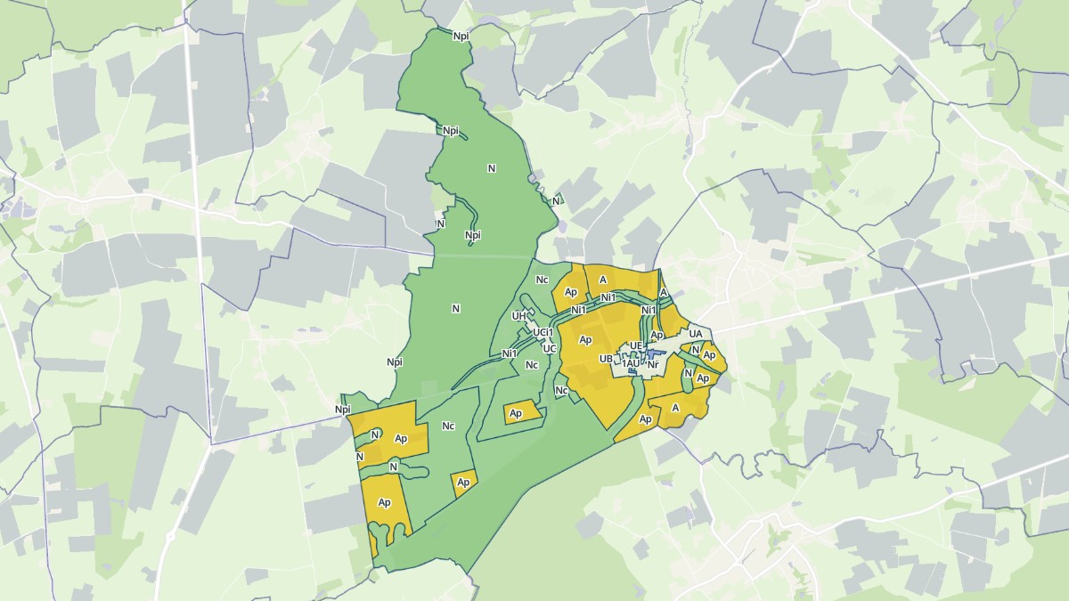 Aperçu cartographique de Beugnies, centré sur la commune