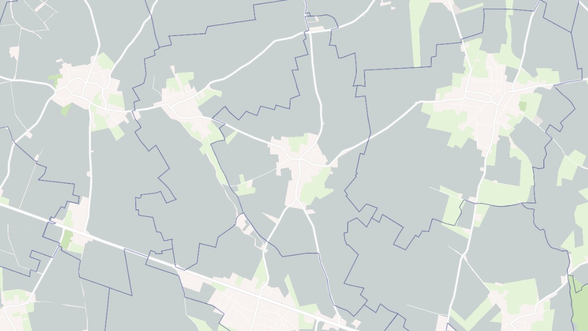 Aperçu cartographique de Bévillers, centré sur la commune