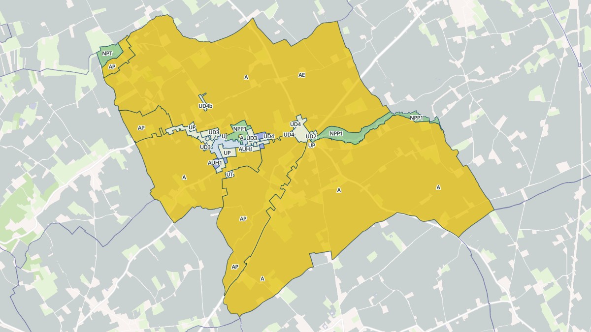 Aperçu cartographique de Bollezeele, centré sur la commune