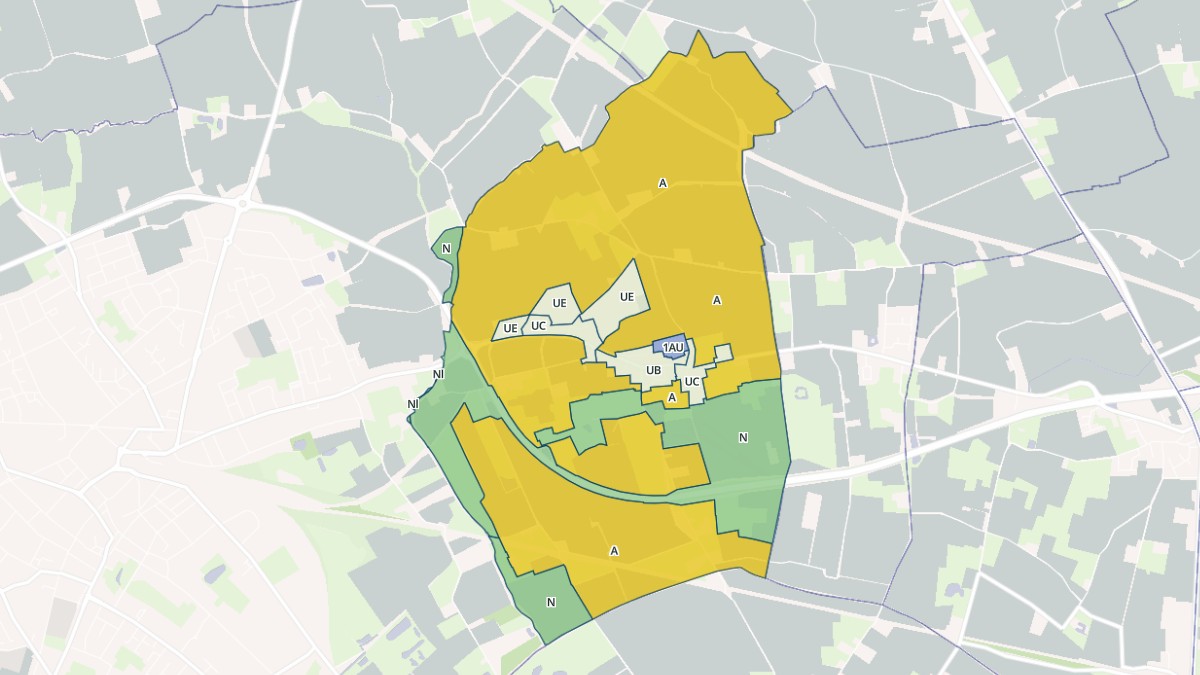 Aperçu cartographique de Borre, centré sur la commune