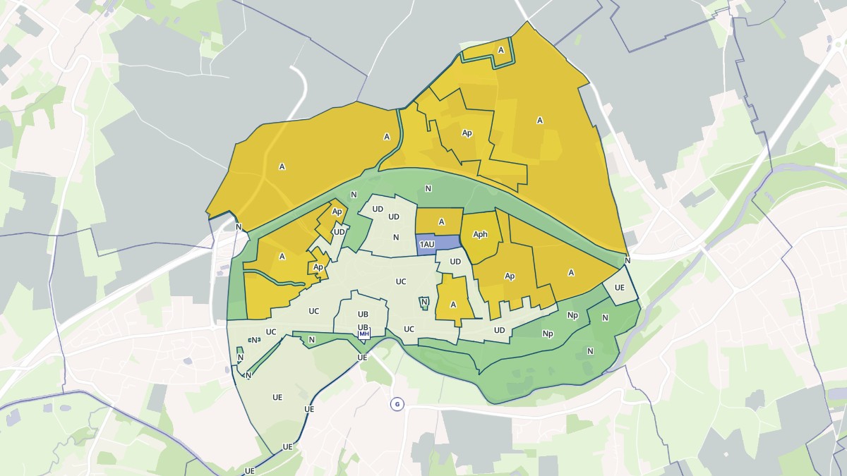Aperçu cartographique de Boussois, centré sur la commune