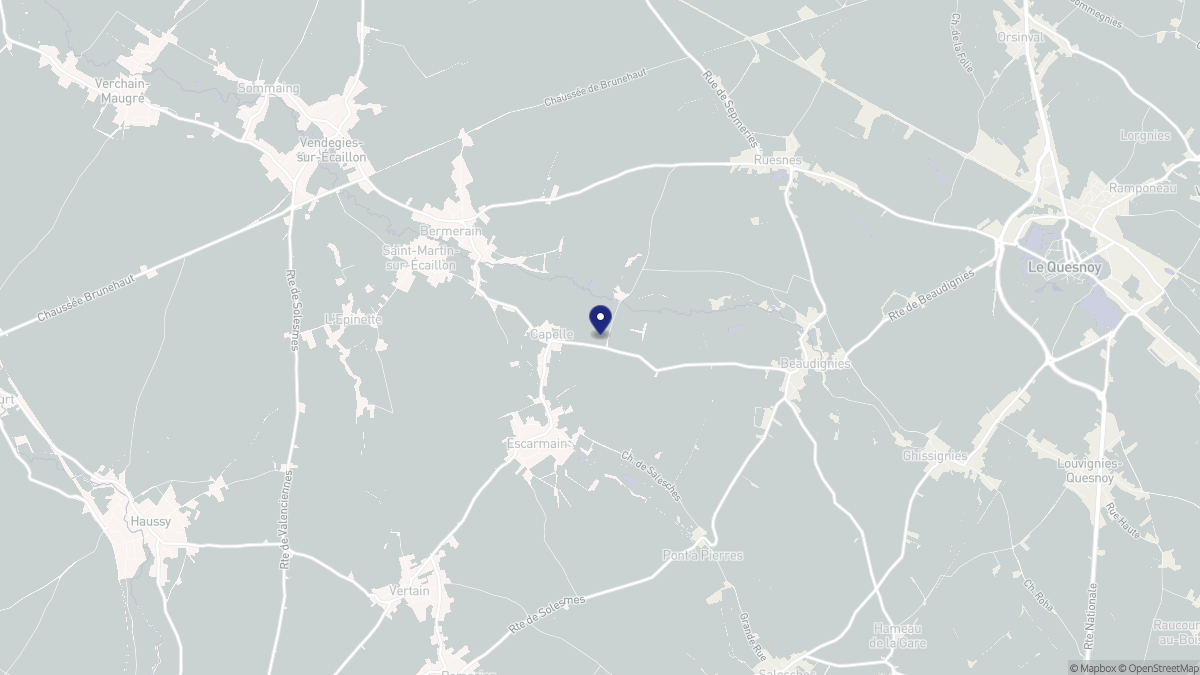 Aperçu cartographique de Capelle, centré sur la commune