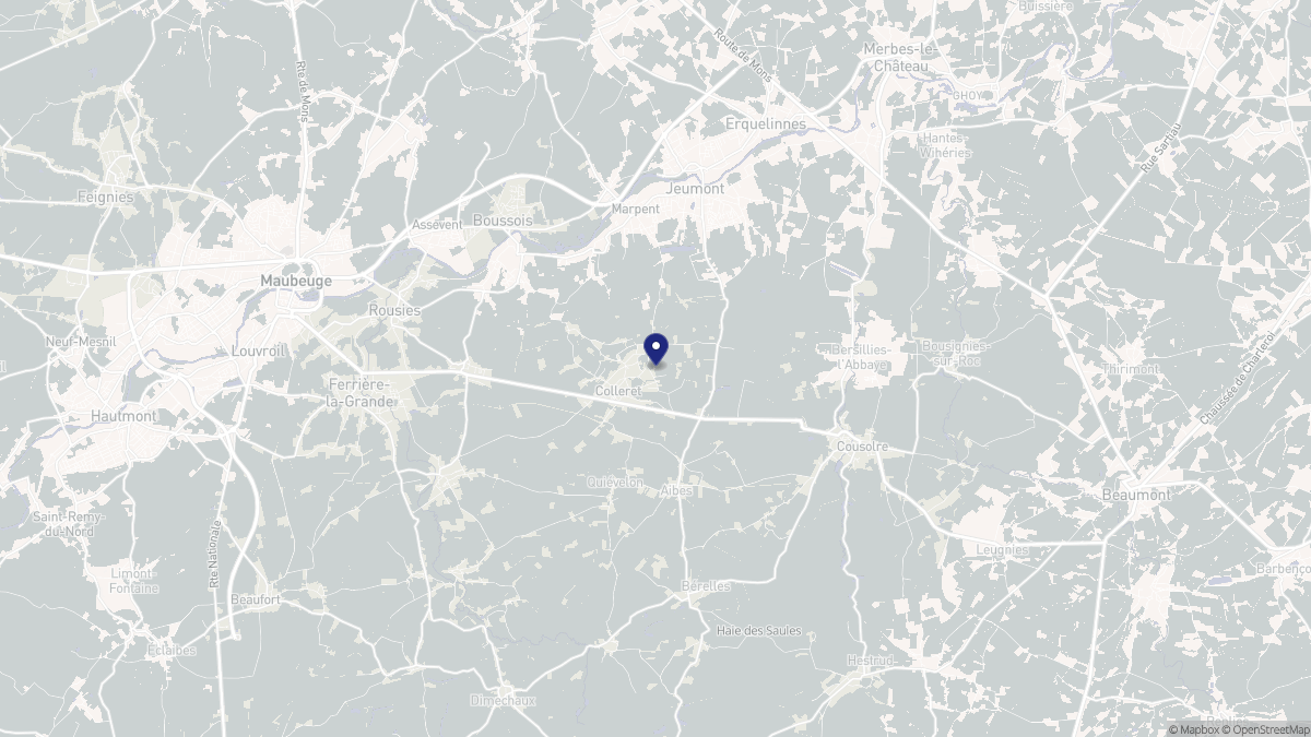 Aperçu cartographique de Colleret, centré sur la commune
