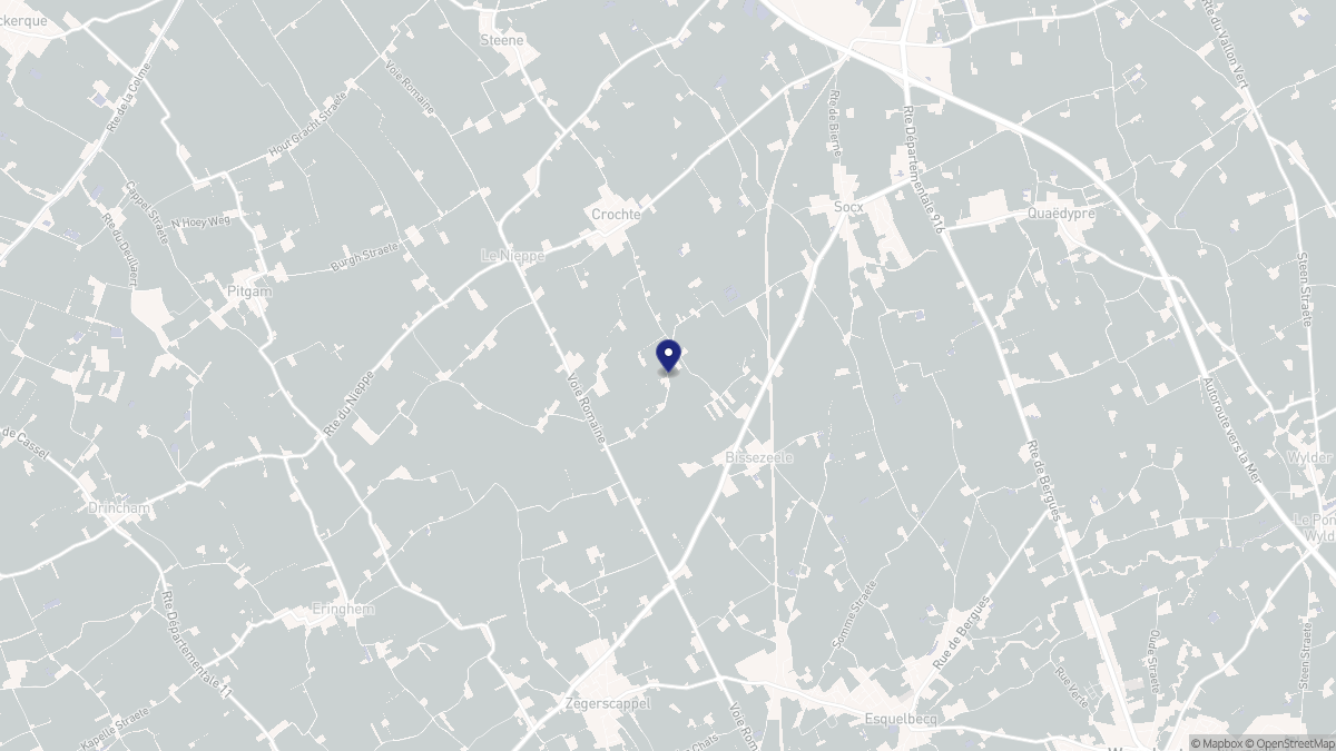 Aperçu cartographique de Crochte, centré sur la commune