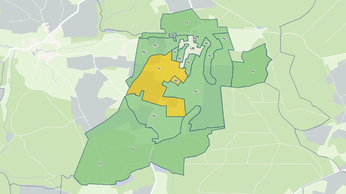 Aperçu cartographique de Eccles, centré sur la commune