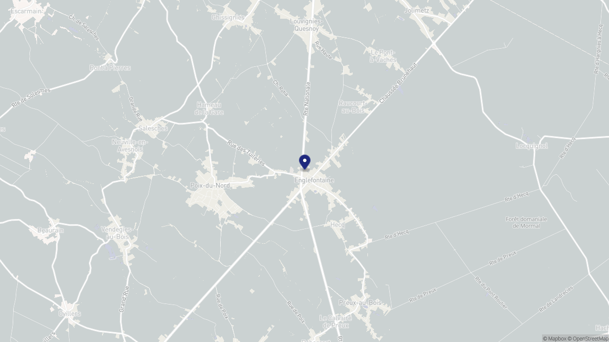 Aperçu cartographique de Englefontaine, centré sur la commune