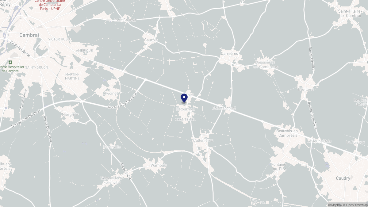 Aperçu cartographique de Estourmel, centré sur la commune