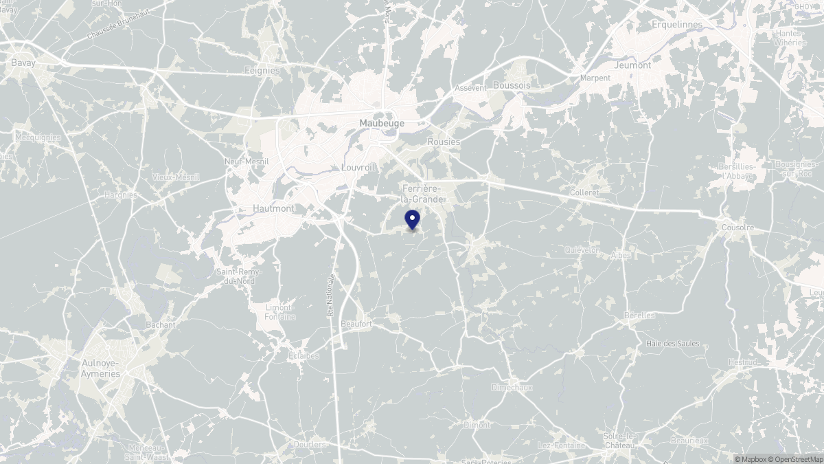 Aperçu cartographique de Ferrière-la-Grande, centré sur la commune